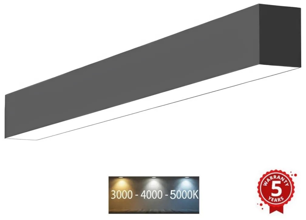 Sinclair Sinclair LSM 24-40CCT - LED Stropné svietidlo LSM LED/40W/230V 120 cm čierna SNC052