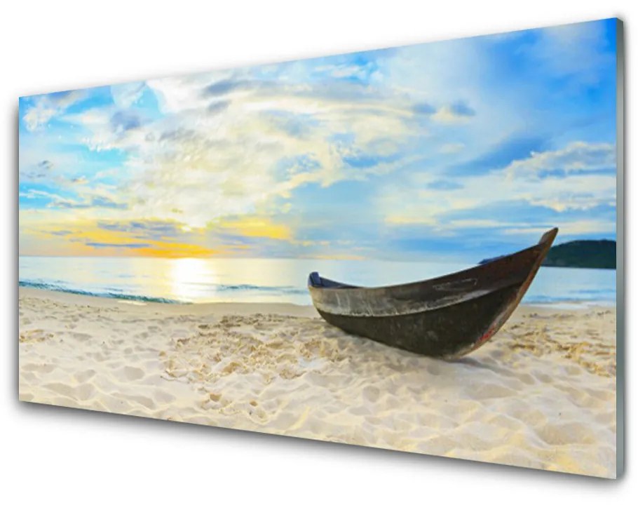 Obraz plexi Szklane loďku plaża morze 100x50 cm