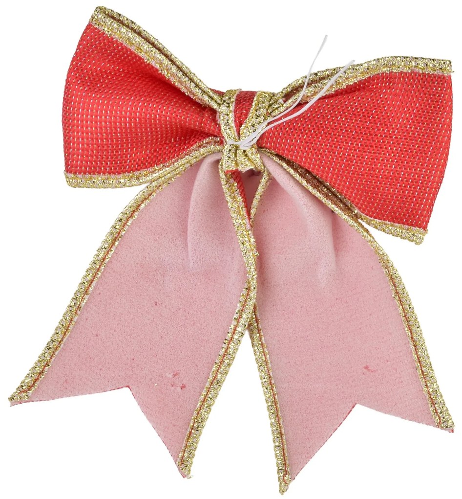 Vianočná dekoratívna mašľa Santa Lila 24,5x26 cm červená