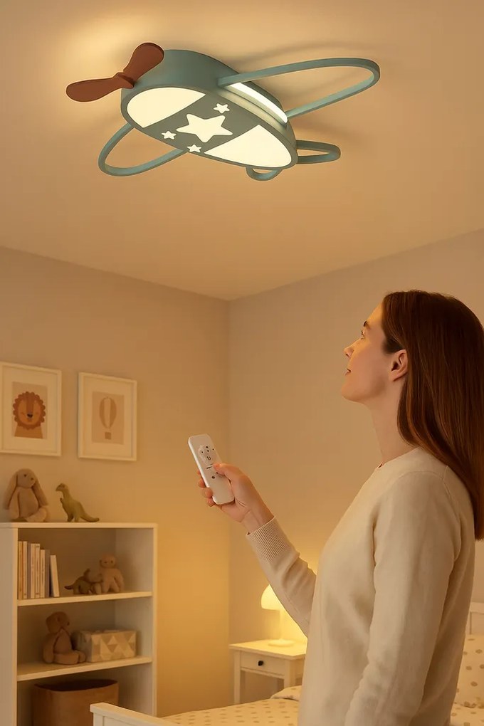 IKO LED stropná lampa s diaľkovým ovládačom – Lietadlo