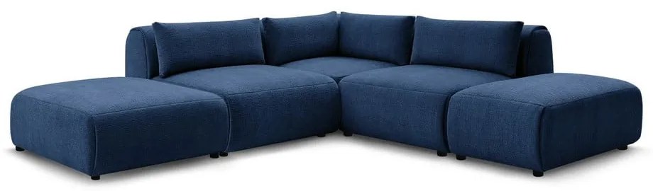 Tmavomodrá rohová pohovka (variabilná) Jeanne - Bobochic Paris