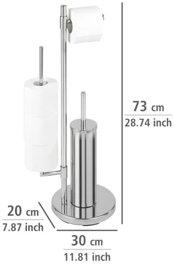 WENKO 22512100 - WC kefa UNIVERSALO NEO 30x73 cm nerez/strieborná