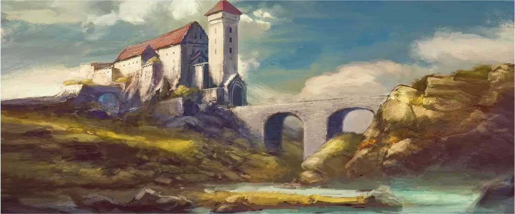 Obraz - Stredoveký hrad (120x50 cm)