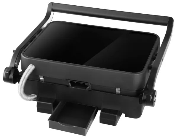 Concept ge3600 - Kontaktný gril s teplotnou sondou GLASS 2000W/230V čierny