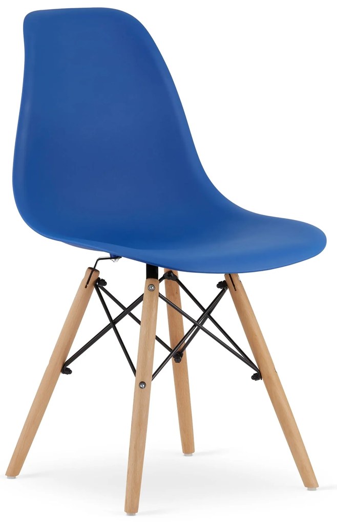 Škandinávska stolička modrá - set 4ks