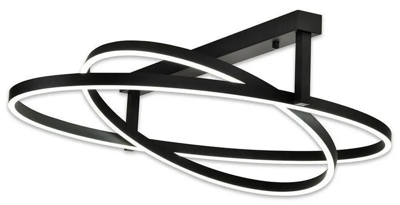 Top Light - LED Stmievateľný prisadený luster SATURN 2xLED/25W/230V čierna + DO