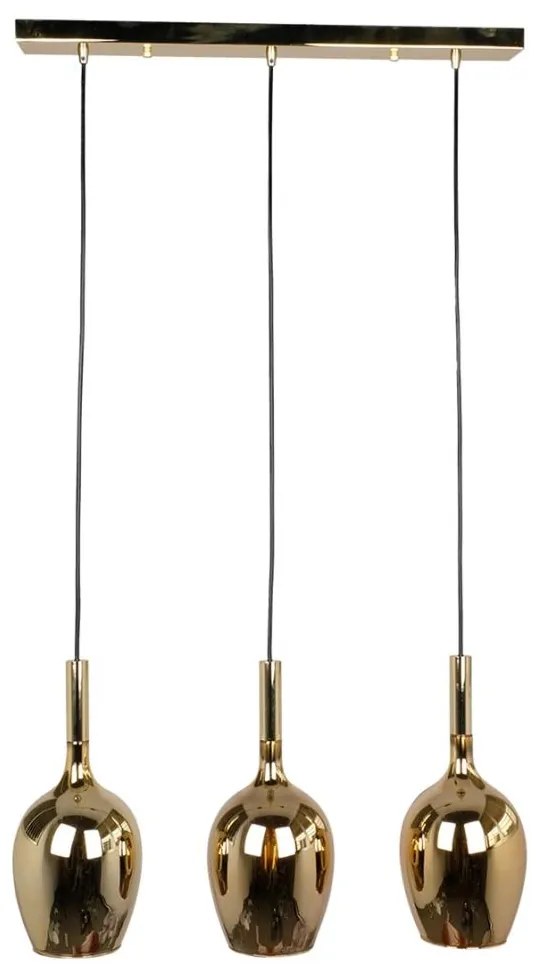 Luster na lanku LUGANO 3xE14/40W/230V zlatá