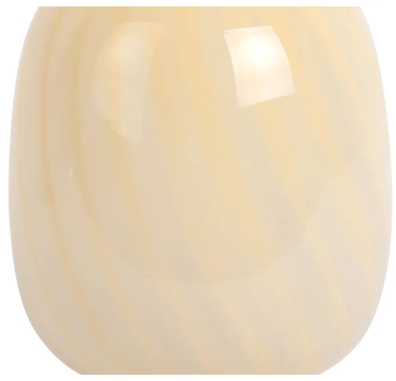 Svetložltá stolová lampa so skleneným tienidlom (výška 20 cm) Summer Globe – Leitmotiv