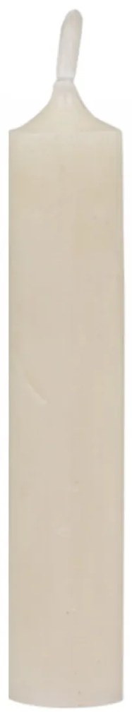 Krémová úzka krátka sviečka Short pearl - Ø 2 *11cm / 4.5h