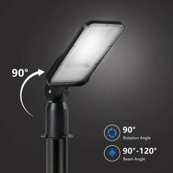 BRILAGI -LED Vonkajšie svietidlo so stĺpom a káblom 3 m URBANLIGHT LED/50W/230V čierna IP65