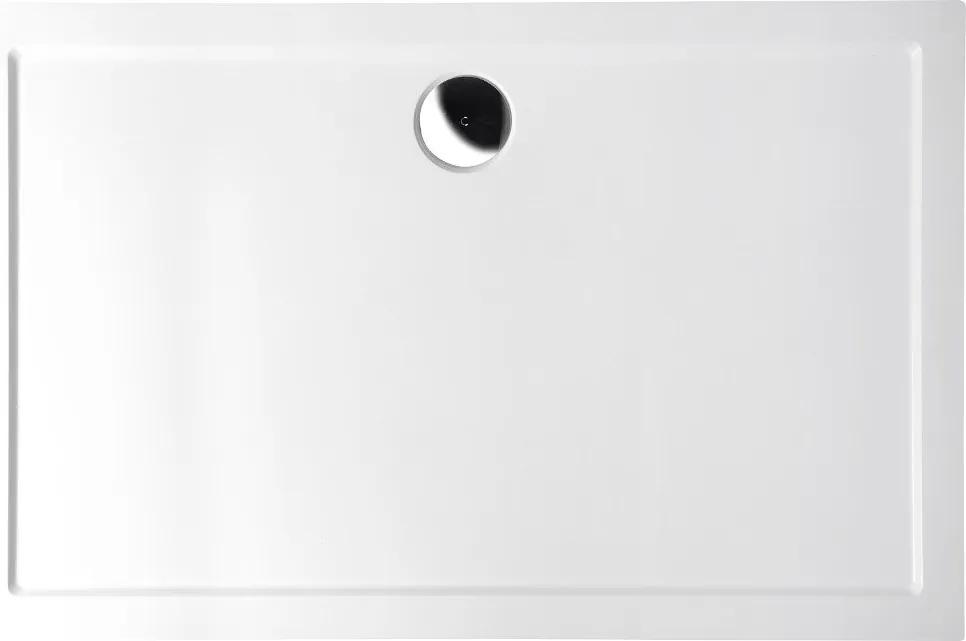 POLYSAN - KARIA sprchová vanička z litého mramoru, obdélník 100x90x4cm, bílá (51111)