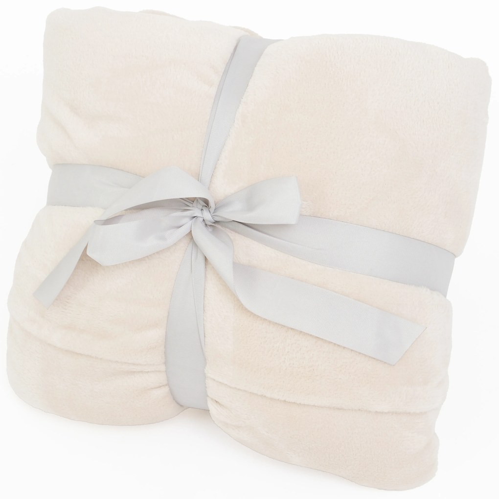 Baránková deka mikroplyš Exclusive 150 × 200 cm – Laura prírodná