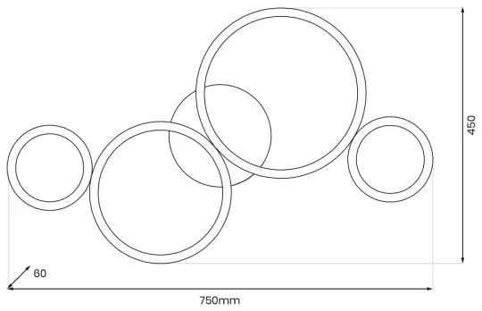 LED Stropné svietidlo UNIVERSE LED/30W/230V čierna