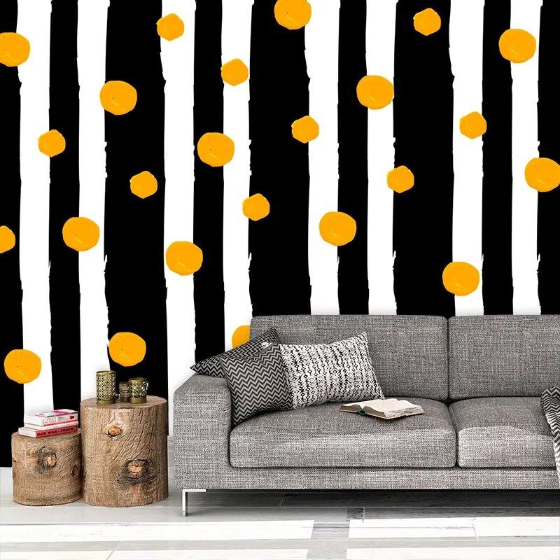 Sablio Tapeta Pruhy a bodky - 125x75 cm