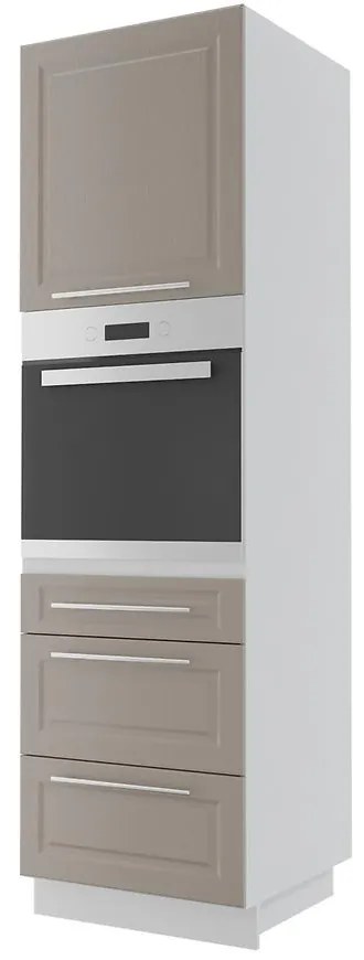 Kuchynská skrinka Emporium d14ru/3e grey stone/kor.biela