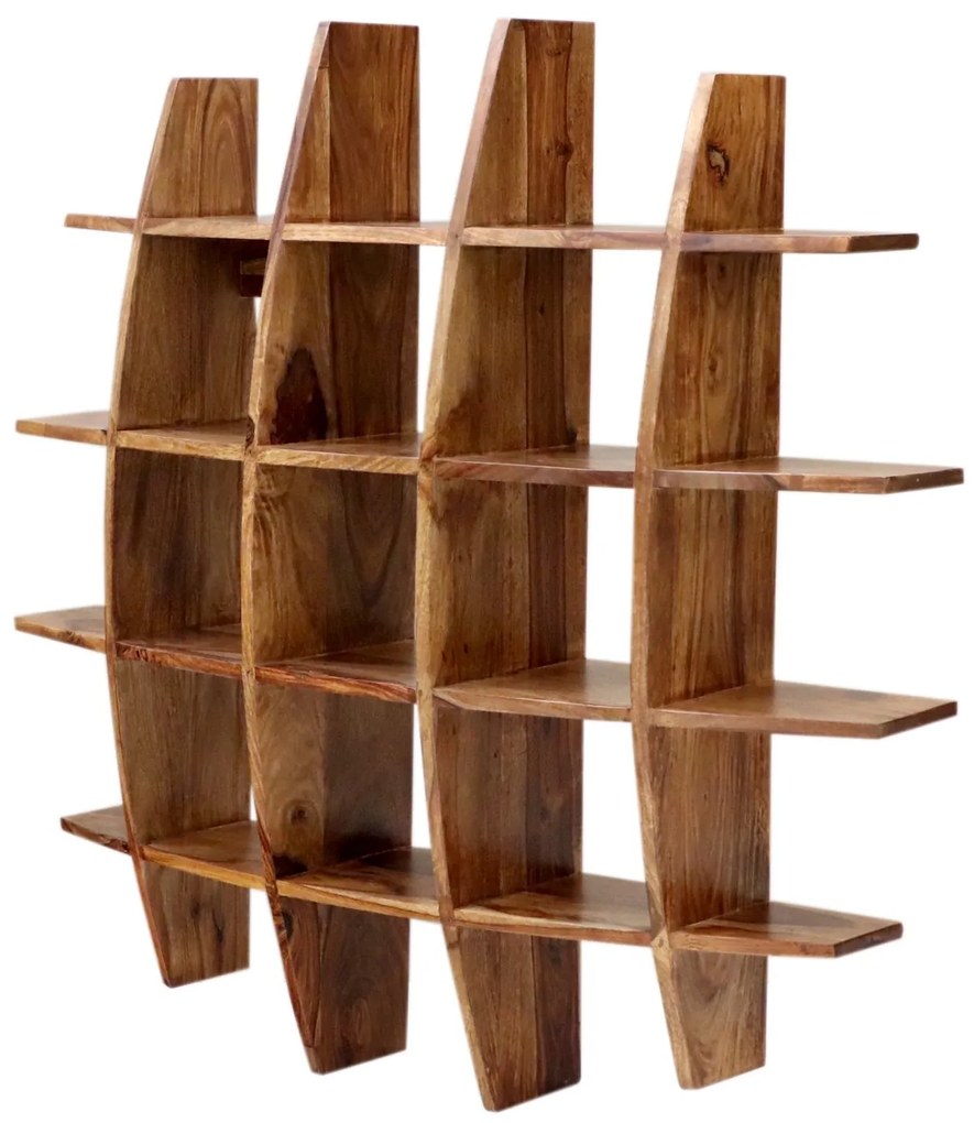 furniture-nabytek.cz - Police na stenu z dreva palisander 100x100x25