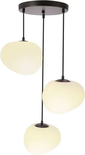 BRILAGI - Závesné svietidlo na lanku PEBBLES 3xE27/40W/230V pr. 42 cm čierna