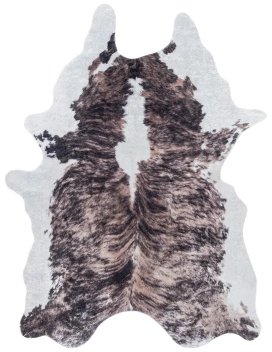 Ayyildiz, Kusový koberec Etosha 4113 brown (tvar kožušiny), 100x135 tvar kožešiny, hnedá, chodba / predsieň