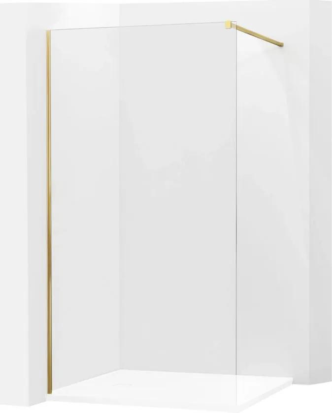 Mexen KIOTO sprchová zástena WALK-IN 8mm, 120x200 cm, sklo číre / zlatý profil, 800-120-101-50-00