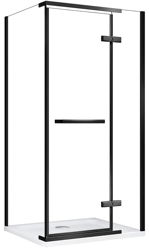 Sprchový kút Valentina Black 100/80/190