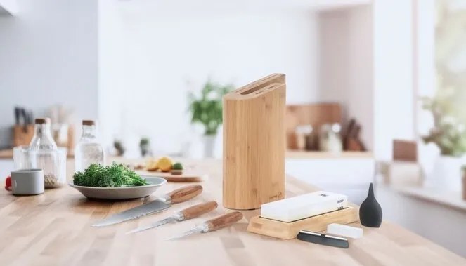 Blok na nože G21 Gourmet, bambusový pre 5 nožov