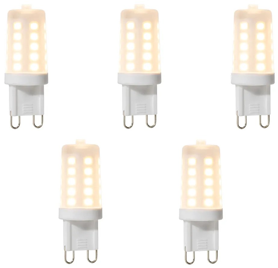 Sada 5 stmievateľných LED žiaroviek G9 3W 280 lm 2700K