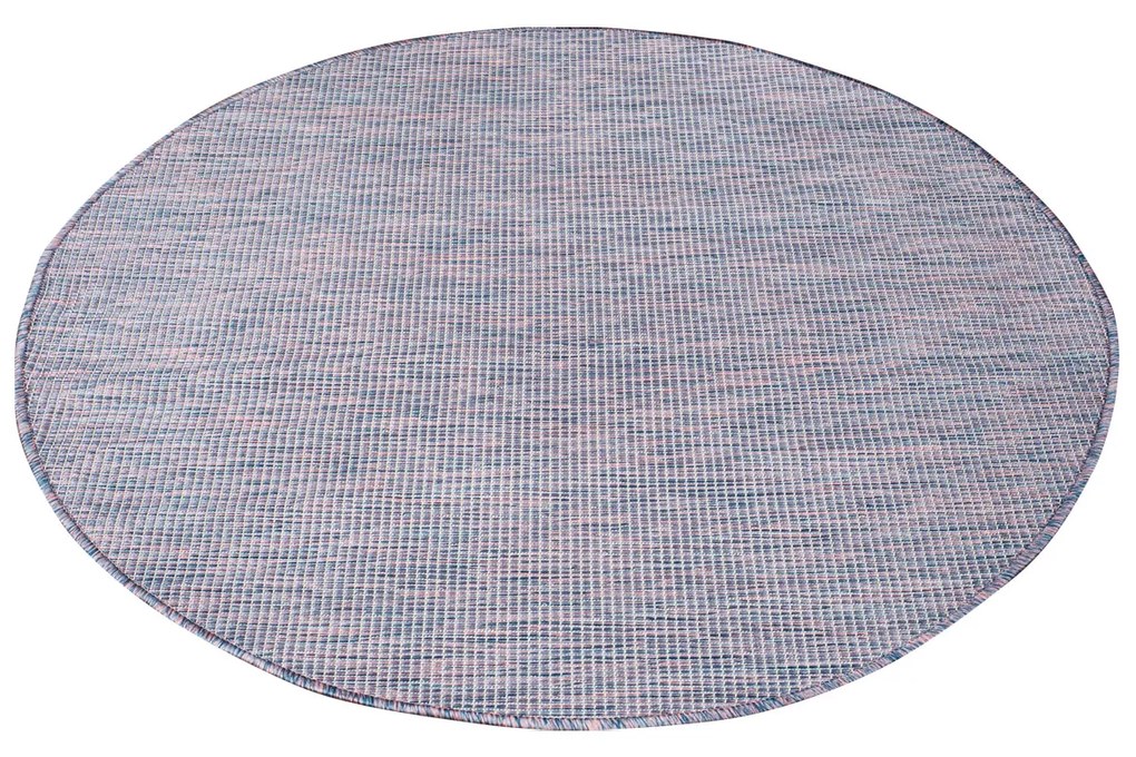 Dekorstudio Šnúrkový okrúhly koberec PALM 2778 - ružovomodrý Priemer koberca: 200cm