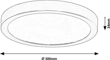 Rabalux 75076 - LED kúpeľňové stropné svietidlo SHAUN PLUS 30W/230V pr. 30 cm IP44 čierne