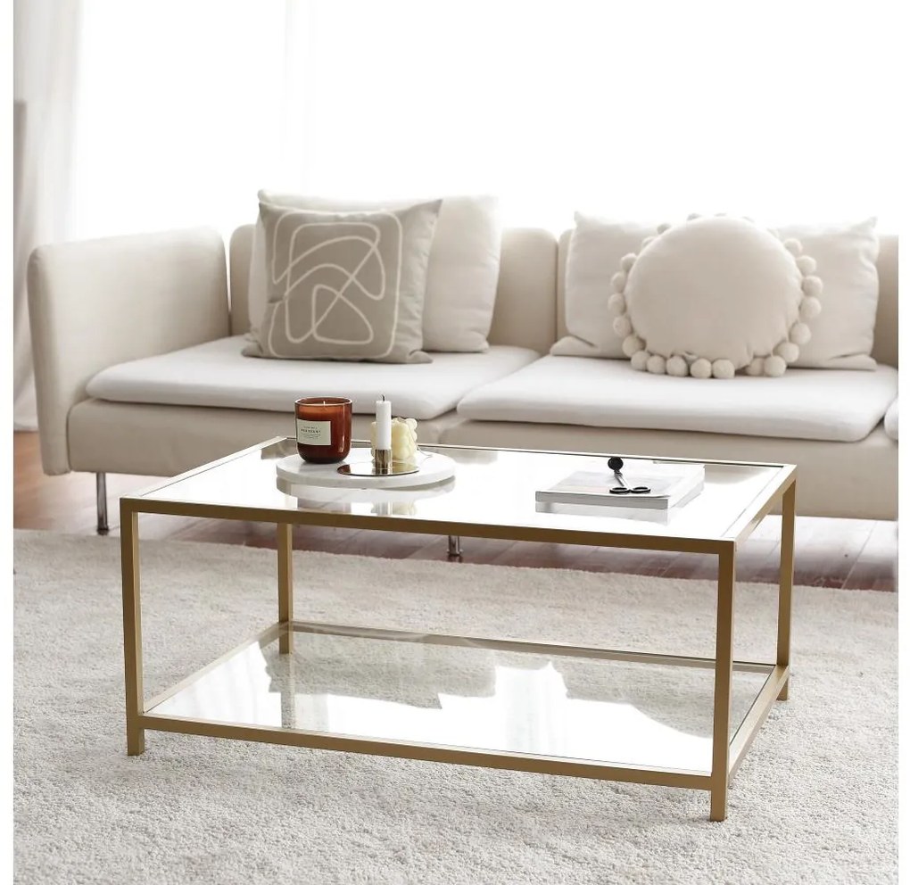 Asir Konferenčný stolík ASTRO 40x90 cm zlatá 552NOS2224