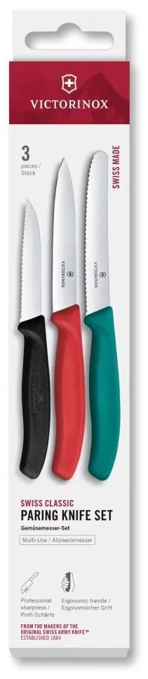 Victorinox - Sada kuchynských nožov na zeleninu SWISS CLASSIC 3 ks pestrofarebná