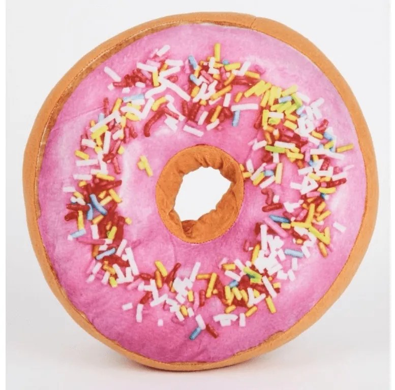 Dekoratívny vankúšik DONUT s polevou 38 cm, ružový