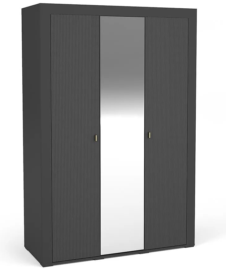 Skriňa Mossa M02 3D čierna matt