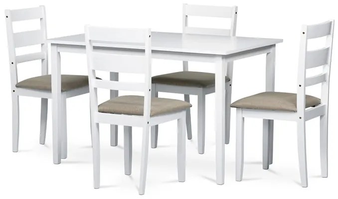 BONTEC Jedálenský set so 4 stoličkami, 120x75x75cm, masív, dub, AUT-6070 OAK Farba: Prírodné
