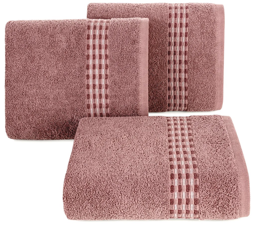 BAVLNENÝ UTERÁK RIVA 70X140 CM STARORUŽOVÁ
