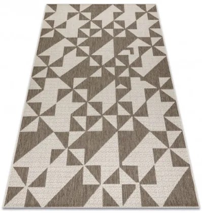 Koberec Šnúrkový SIZAL FLOORLUX 20489 champagne / taupe Trojuholníky
