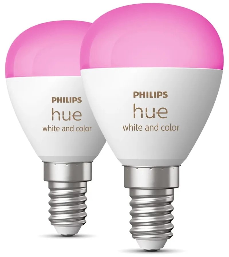 Žiarovky v súprave 2 ks E14, 5 W White and color ambiance – Philips Hue