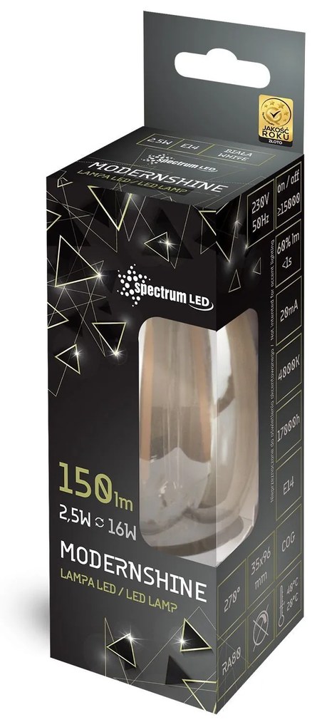 Toolight - LED žiarovka E-14 230V 2,5W 14467, neutrálna farba, OSW-01129