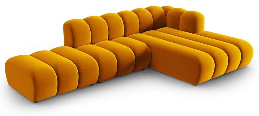 Žltá rohová pohovka (pravý roh) Lupine – Micadoni Home