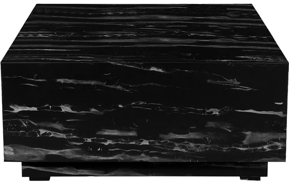 Čierny konferenčný stolík v dekore mramoru 100x100 cm Vito - Støraa