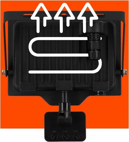 LED vonkajší reflektor so snímačom LED/50W/230V 4500K IP65 čierny