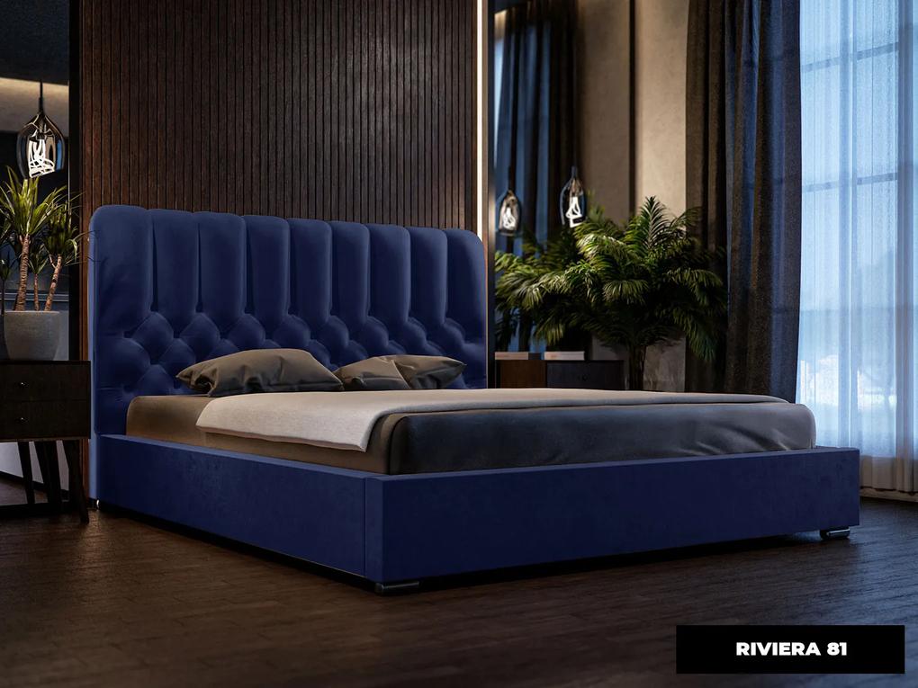 PROXIMA.store - Luxusná čalúnená posteľ PERLA ROZMER: 160 x 200 cm, TYP ROŠTU: DREVENÝ ROŠT