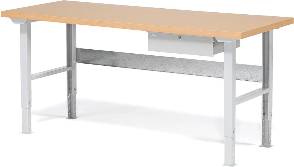 Dielenský stôl Robust so zásuvkou, 2000x800 mm