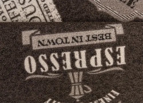 Koberce Breno Kusový koberec COFFEE PATTERN 44, hnedá, viacfarebná,67 x 180 cm