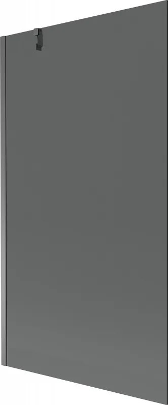 Mexen Next, 1-krídlová vaňová zástena 100 x 150 cm, 6mm šedé sklo, grafitová, 895-100-000-00-40-95