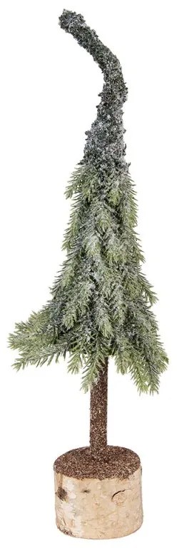 Vianočné dekorácie ihličnatý stromček na dreve - Ø 10*35 cm