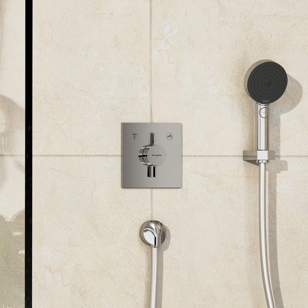 Hansgrohe DuoTurn E, batéria pod omietku pre 2 spotrebiče, chrómová, HAN-75417000