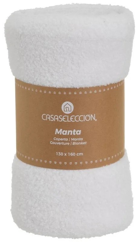 Biela deka s baránkom 130x160 cm Sherpa Bouclé – Casa Selección