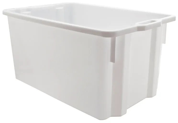 Mobil Plastic Zasúvacia a stohovacia prepravka biela, 720 x 470 x 360 mm