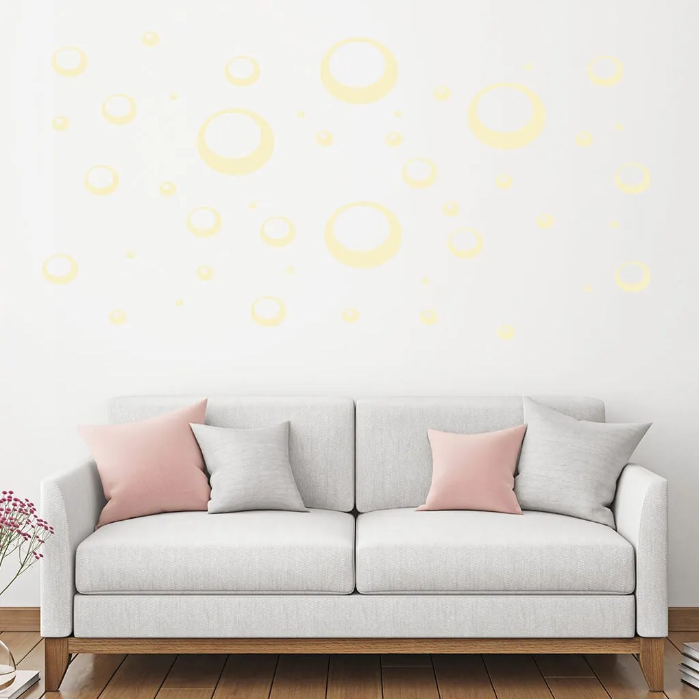 Veselá Stena Samolepka Bubliny Farba: fialová, Veľkosť: 60 x 70 cm