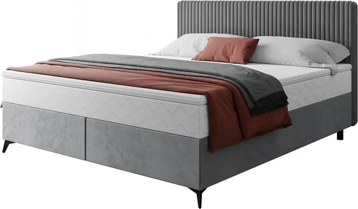 Dizajnová čalúnená posteľ NOEMI, zelená (tilia37/manila34)